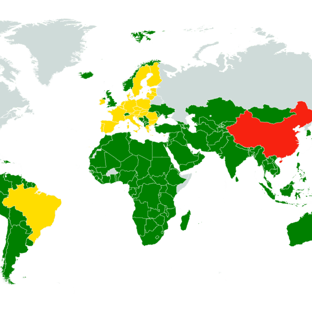 Geoboundaries map of How world economies responded to US tariffs