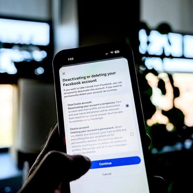 Deactivating Facebook and Instagram for six weeks was about 15% and 22%, respectively, as effective as the average psychological intervention. Photo by Matthew Modoono/Northeastern University