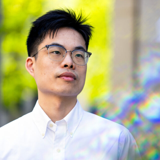 Jiaao Yu a sociology doctoral student at Northeastern, poses for a portrait on Thursday, May 1, 2025.