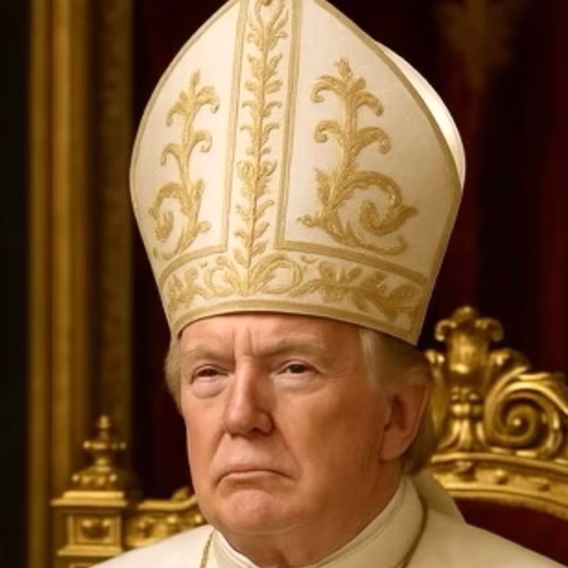 Donald Trump as Pope in an AI image