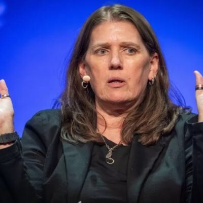 Mary Trump speaks during a panel discussion at Hay Festival on May 26, 2025, in Hay-on-Wye, Wales. Matthew Horwood/Getty Images