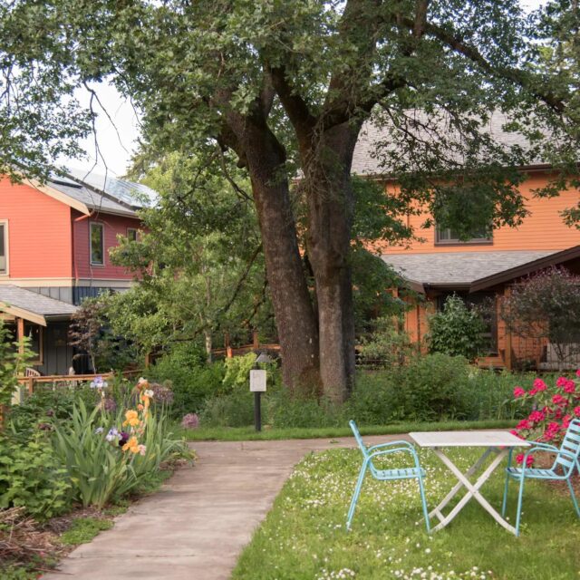 Photo of a cohousing house.