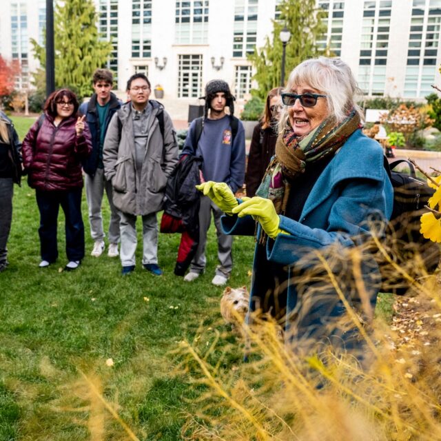Northeastern English Professor Kathleen Coyne Kelly takes her students around campus to help them reimagine how nature fits into their environment.