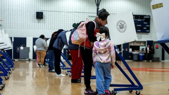 Voters cast their ballots on Election Day on Tuesday, Nov. 4, 2025, in New York. The New York mayoral race saw historic turnout. AP Photo/Olga Fedorova
