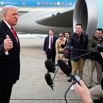 Trump speaking to press