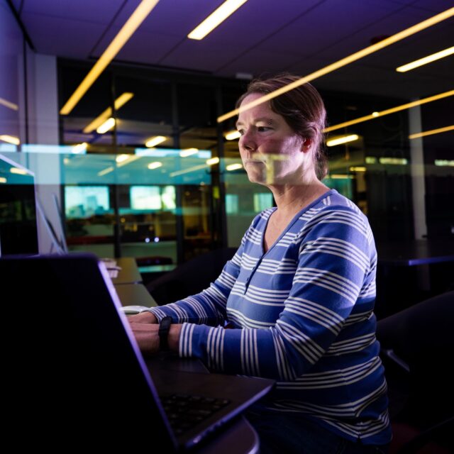 Sarah Connell, associate director for the NULab for Digital Humanities and Computational Social Science, has been part of the collaboration. Photo by Alyssa Stone/Northeastern University