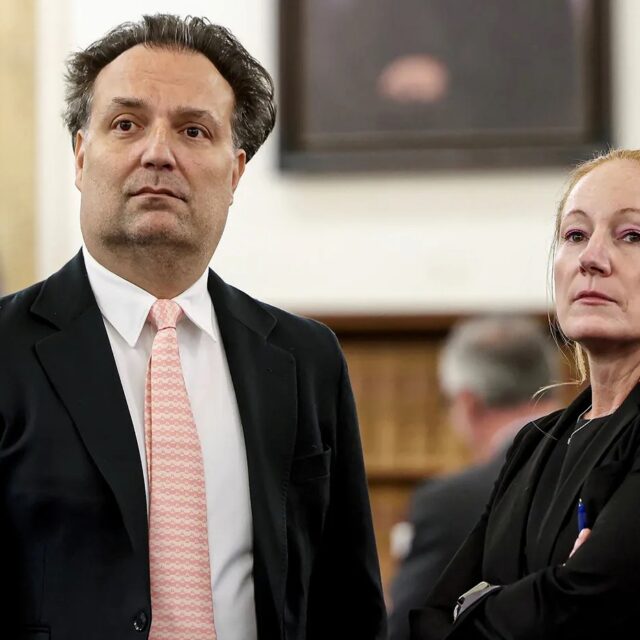 Brian Walshe (left) is on trial for first-degree murder. Prosecutors say Walshe killed his wife in early 2023. (Mark Stockwell/Boston Herald via AP, Pool)