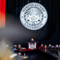 04/27/26 - BOSTON MA. - Scenes during the College of Social Sciences & Humanities Graduate and Undergraduate Commencement held at the Leader Bank Pavilion on April 27, 2026. Photo by Matthew Modoono/Northeastern University