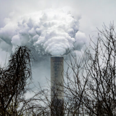 Pollution and steam rise from the stacks of the Miami Fort Power Station situated along the Ohio River near Cincinnati, Ohio, on March 27, 2026. (Photo by Jason Whitman/NurPhoto via AP)