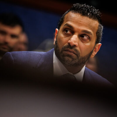 Federal Bureau of Investigation (FBI) Director Kash Patel arrives to testify before the U.S. House Select Intelligence Committee during a hearing on worldwide threat assessments at the U.S. Capitol on March 18, 2026 in Washington, D.C. (Photo by Samuel Corum/Sipa USA)(Sipa via AP Images)