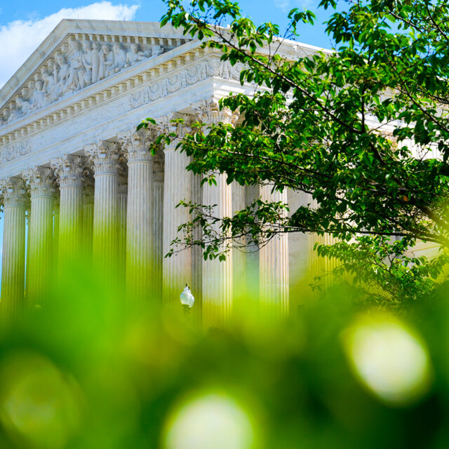 The U.S. Supreme Court is seen Friday, April 17, 2026, in Washington. (AP Photo/Mariam Zuhaib)