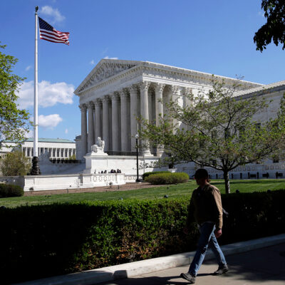 The U.S. Supreme Court is seen in Washington, Tuesday, April 7, 2026, in Washington. (AP Photo/Rahmat Gul)
