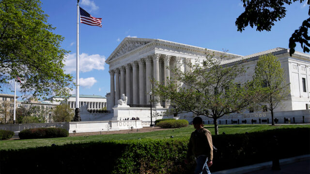 The U.S. Supreme Court is seen in Washington, Tuesday, April 7, 2026, in Washington. (AP Photo/Rahmat Gul)