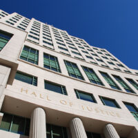 The Hall of Justice, built in 1996, is home to a number of San Diego County departments, including the San Diego County District Attorney and Superior Courts of San Diego County.