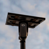 FILE - A Flock Safety license plate reader is seen along a public road, Thursday, Oct. 16, 2025, in Houston. (AP Photo/David Goldman, File)