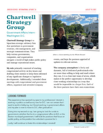 Jenssen Sebree - Chartwell Strategy Group
